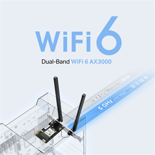 TP-LINK MA80XE AX3000 Wıfı6 Bluetooth 5.3 PCIe Kablosuz Adaptör