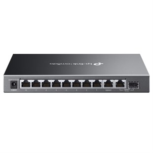 TP-LINK OMADA ES210GMP 10 PORT GIGABIT + 8-PORT POE+ YÖNETİLEBİLİR 123W POE METAL KASA SWITCH