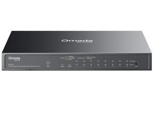 TP-LINK OMADA ES210GP 10 Port Gbit 8 Port PoE+ 63W 1xGbit+1xSFP Uplink Desktop Yönetilebilir Switch