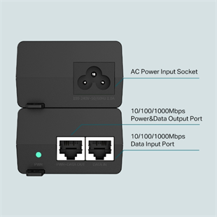 TP-LINK TL-POE160S GIGABIT 48VOLT 30WATT POE Adaptör
