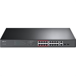 TP-LINK TL-SL1218MP 16 PORT 10/100 16 PORT POE+ 2 PORT UPLINK +2 SFP 192 WATT YONETILEMEZ RACK MOUNT SWITCH
