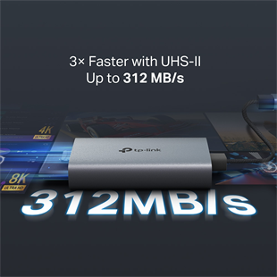 TP-LINK UA440C USB-C TO SD/MICROSD UHS-II 4.0 Kart Okuyucu Hub