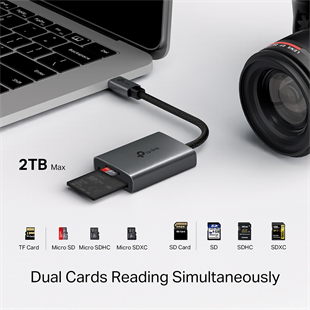 TP-LINK UA440C USB-C TO SD/MICROSD UHS-II 4.0 Kart Okuyucu Hub