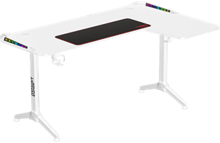 TWISTED Minds L Şekilli RGB Sağ Oyuncu Masası Beyaz TM-Y-RW-RGB