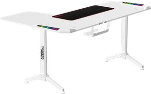TWISTED Minds L Şekilli RGB Sağ Oyuncu Masası Beyaz TM-Y-RW-RGB