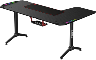 TWISTED Minds L Şekilli RGB Sol Oyuncu Masası Siyah TM-Y-LB-RGB