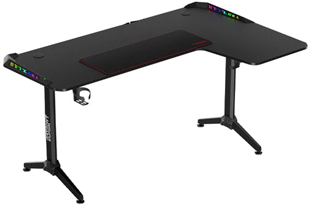 TWISTED Minds L Şekilli RGB Sağ Oyuncu Masası Siyah TM-Y-RB-RGB