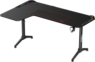 TWISTED Minds L Şekilli RGB Sol Oyuncu Masası Siyah TM-Y-LB-RGB