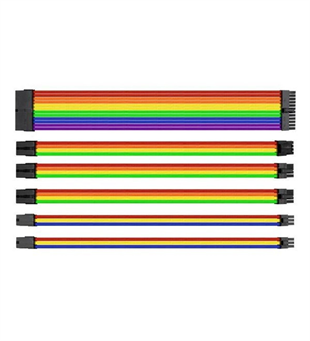 Thermaltake TtMod AC-049-CNONAN-A1  Rainbow Power Supply Sleeved Kablo Seti  (16 AWG)