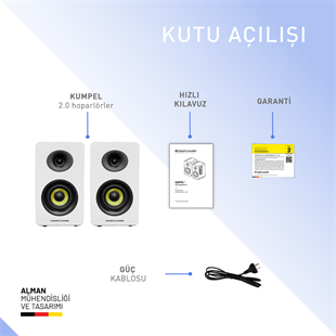 Thonet & Vander KUMPEL 2.0 50W Beyaz Speaker - 2.0 Sistem - 50W RMS