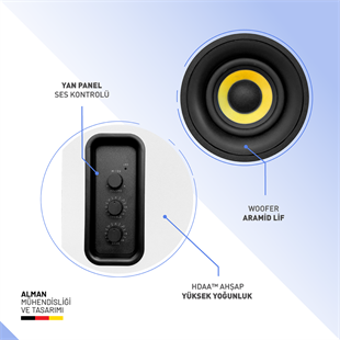 Thonet & Vander KUMPEL 2.0 50W Beyaz Speaker - 2.0 Sistem - 50W RMS