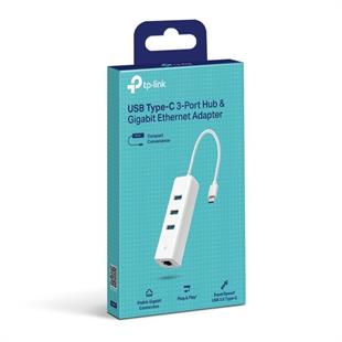 Tp-link UE330C USB3.0 TYPE-C=>Gigabit adaptör+3USB