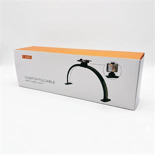 TrLed F-550A Zebra Elmas Desenli 55cm Katlanabilir Yarım Ay Protez Tırnak ve Güzellik Uzmanı Masa Lambası