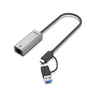 UNITEK HİBRİT USB-C/USB-A 2.5 GİGABİT ETHERNET ADAPTÖRÜ (U1313CGY01)