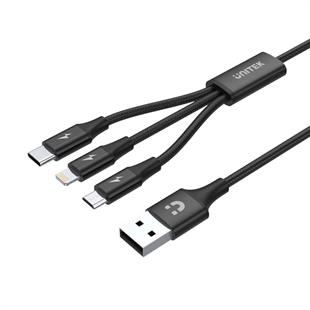 UNITEK USB-A 3 U 1 ARADA HIZLI ŞARJ 1.2MT 2.4A (C14049BK)