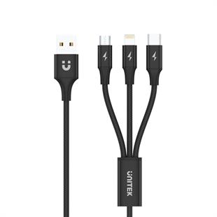 UNITEK USB-A 3 U 1 ARADA HIZLI ŞARJ 1.2MT 2.4A (C14049BK)