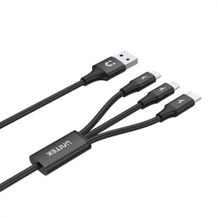 UNITEK USB-A 3 U 1 ARADA HIZLI ŞARJ 1.2MT 2.4A (C14049BK)