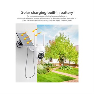 URANIUM ANP-PT3215B4G-SOLAR PANEL 3MP 3.6MM LENS 4G/LTE 15 METRE IR LED/RENKLİ SOLAR PANEL BEYAZ RENK KAMERA(UBOX)
