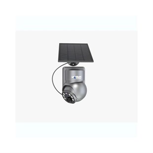 URANIUM ANP-PT4015BSW-S 4MP 3.6MM LENS 15MT IR+ 15MT BEYAZ LED ÇİFT YÖNLÜ KONUŞMA IP65 WIFI SOLAR KAMERA GRİ RENK(UBOX)