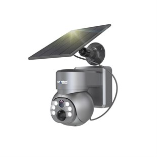 URANIUM ANP-PT4015BSW-S 4MP 3.6MM LENS 15MT IR+ 15MT BEYAZ LED ÇİFT YÖNLÜ KONUŞMA IP65 WIFI SOLAR KAMERA GRİ RENK(UBOX)