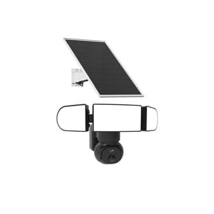 URANIUM ANP-PT4415BS4G-S 4MP 3.6MM LENS 4G/LTE 50 METRE FLOODLIGHT GECE GÖRÜŞÜ SİYAH RENK IP65 SOLAR KAMERA(UBOX)
