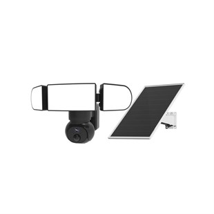 URANIUM ANP-PT4415BS4G-S 4MP 3.6MM LENS 4G/LTE 50 METRE FLOODLIGHT GECE GÖRÜŞÜ SİYAH RENK IP65 SOLAR KAMERA(UBOX)