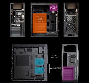 VENTO VS115F 300W Peak Siyah Mid Tower ATX Kasa