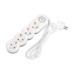 Vea VE-2S4S 4Lü 1.5 Metre Kablolu Anahtarlı Grup Priz