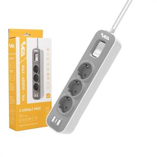 Vea VE-NOVA103 A Class 3lü Anahtarlı 1.5 Metre Akım Korumalı Priz