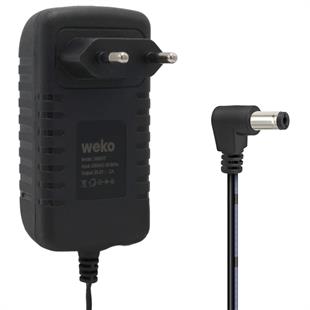 Weko 25.2 Volt - 2 Amper 5.5x2.5mm Uçlu Yerli Üretim Priz Tipi Adaptör 1.2 Metre Uzunluk