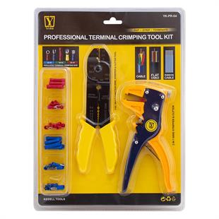 YesKit YK-PR-04 Terminal Sıkma Pensesi+Kablo Sıyırma Pensesi+Uç Seti