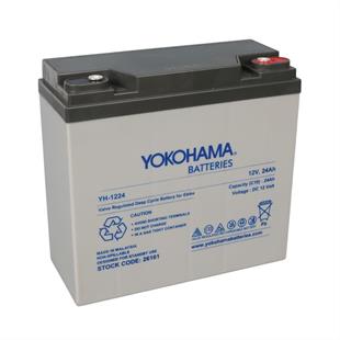 Yokohama YH-122.4 12 Volt - 24 Amper Elektrikli Bisiklet Aküsü (180x76x167 mm)