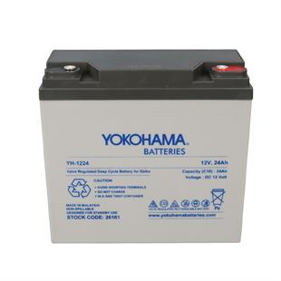 Yokohama YH-122.4 12 Volt - 24 Amper Elektrikli Bisiklet Aküsü (180x76x167 mm)