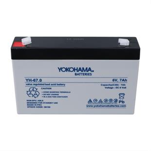 Yokohama YH-67.0 6 Volt - 7 Amper Akü (150x50x94 mm)