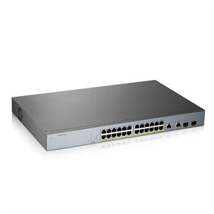 ZyXEL 24port PoE 375w 2-SFP Gigabit Yönetilebilir Switch GS1350-26HP