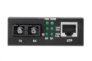 Digitus Media/Rate Converter, 10/100/1000Base-T - 1000Base-LX (Singlemode 10 km, SC)