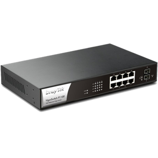 DRAYTEK VIGORSWITCH P1100 8+2 PORT POE WEBSMART GIGABIT SWITCH