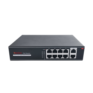 XENTINO S0802GPUL GIGABIT UPLINK 10PORT 100M POE (10M/250METER) UNMANAGED SWITCH
