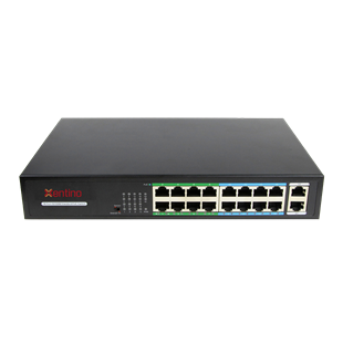 XENTINO S1602GPUL 16PORT 100M POE (10M/250METER) 2PORT GIGABIT UNMANAGED SWITCH