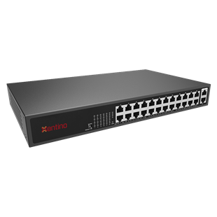 XENTINO S2402P 24PORT 10/100MBPS POE 2PORT GIGABIT (RJ45) UNMANAGED SWITCH (250W