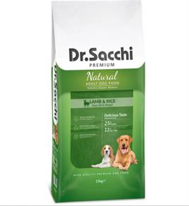 Dr.Sacchi Premium Natural Lamb&Rice Yetişkin Köpek Maması 15 Kg