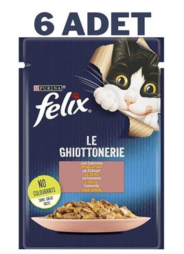Felix Somon Balıklı Yetişkin Kedi Konservesi Pouch 6x85 Gr