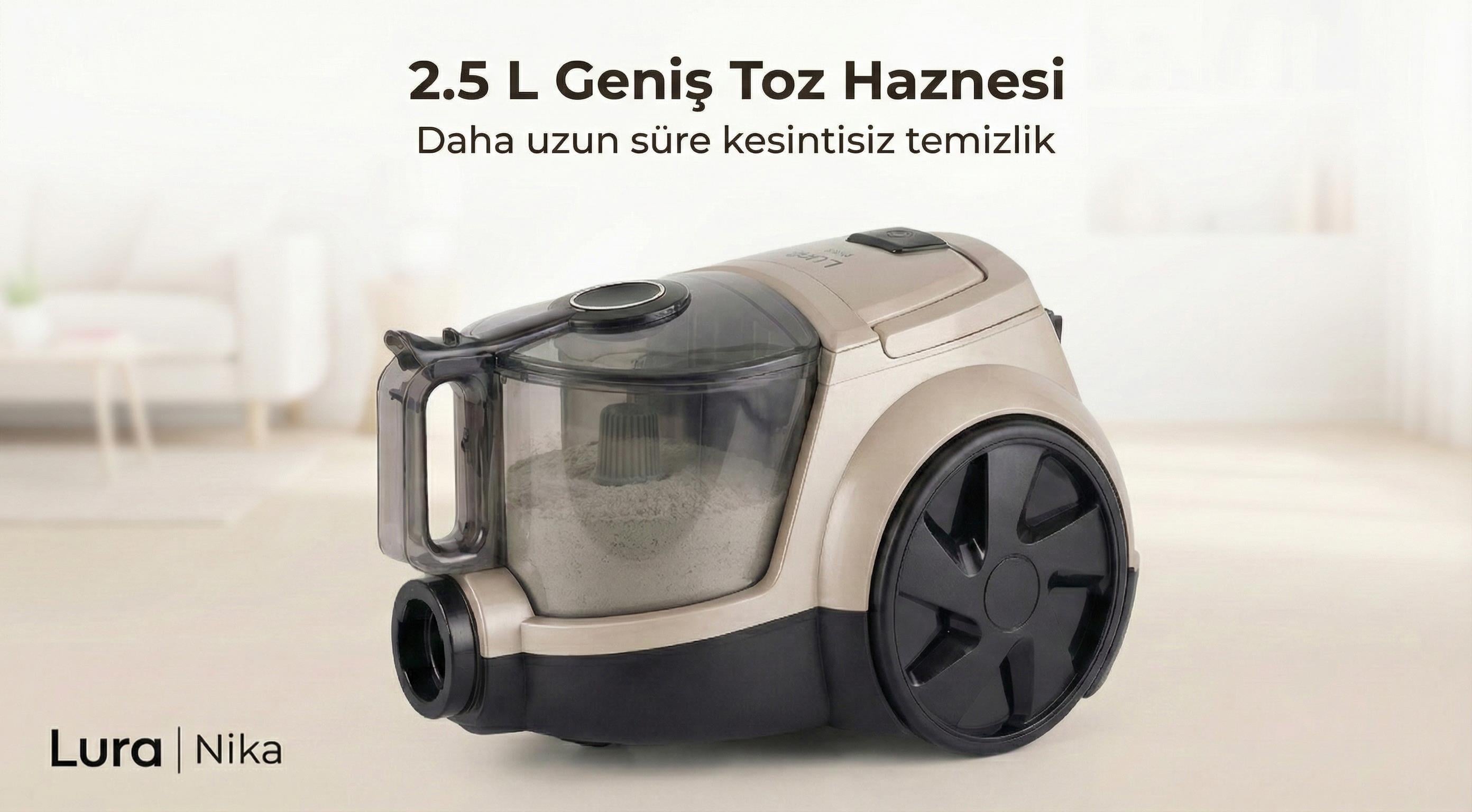 Lura Nika Toz Torbasız Süpürge 154R