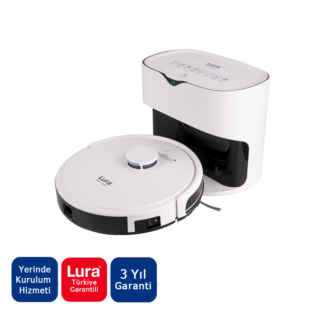 Lura Wipen Clean Akıllı Çöp Istasyonlu Robot Süpürge