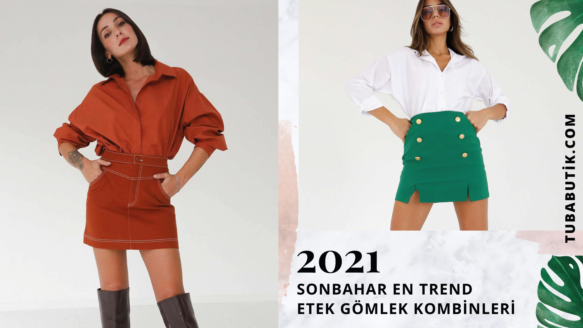 2021 Sonbahar En Trend Etek Gömlek Kombinleri