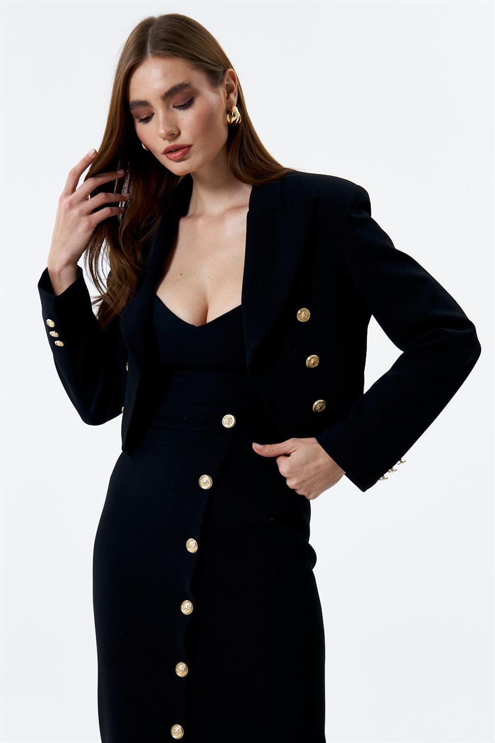 Crop Blazer Kadın Ceket
