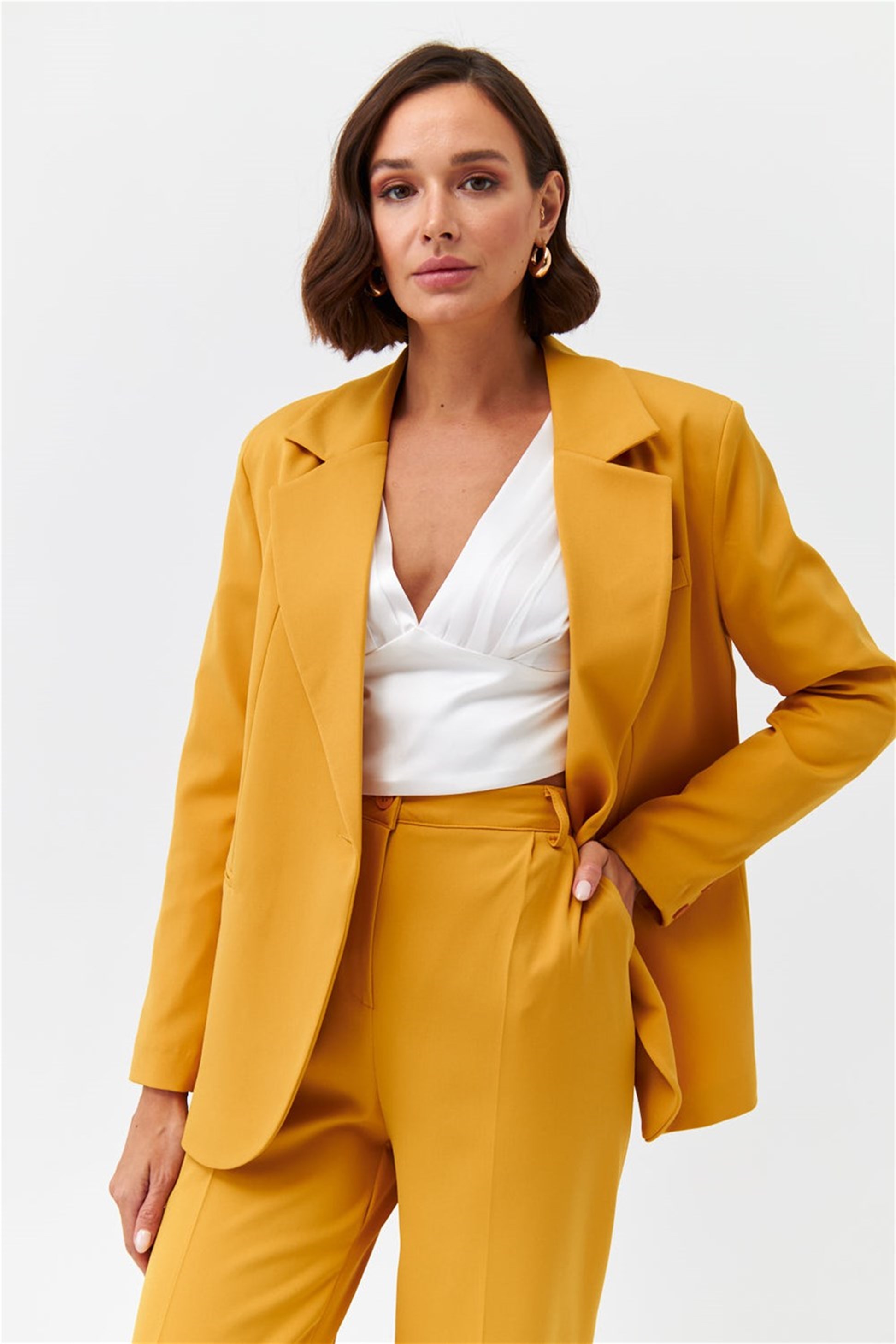 Blazer Mustard Color Women's Jacket