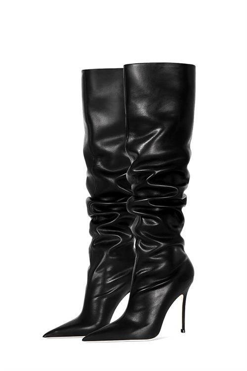 Class İnce Topuklu Çizme Siyah - Topuklu Çizme