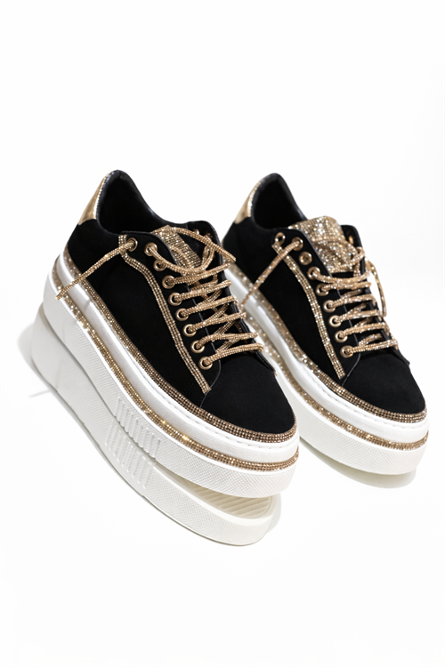 Sevily Süet Spor Ayakkabı Siyah - Spor Ayakkabı