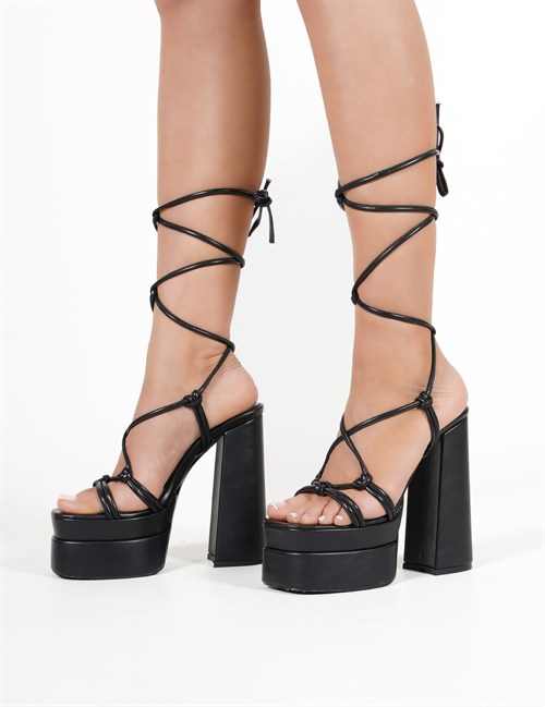 Gigi Siyah Platform Topuklu Kadın Ayakkabı - NEW IN